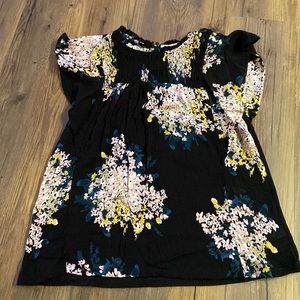 Maurice’s black with floral blouse. Size large.